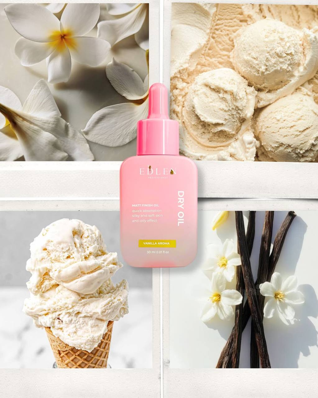 Edlen sausas aliejukas vanilinio kvapo 30 ml